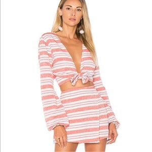 Lovers + Friends striped crop top